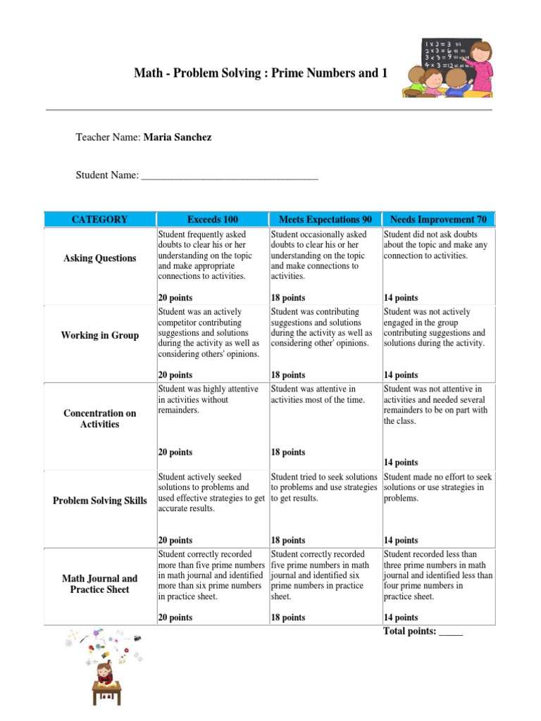 Math Rubric | Pdf | Behaviorism | Applied Psychology