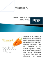 Vitamin A: Name: Winda A Engkesa Jitro K Wellem