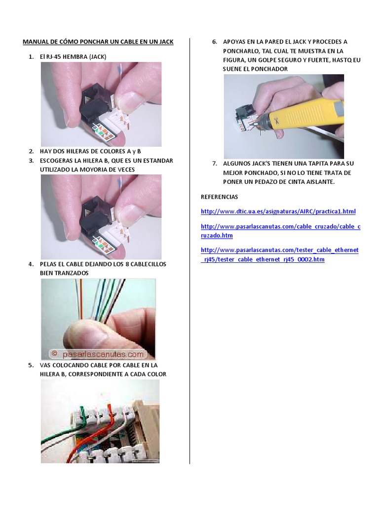 Ponchar RJ45 Hembra PDF | PDF