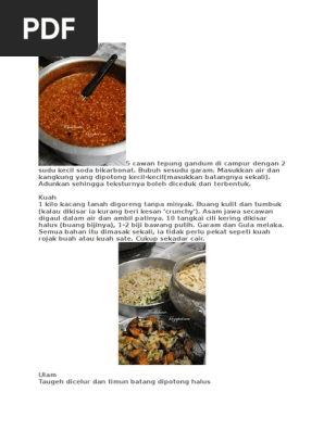 Resepi Colek Ayam Malas Pdf
