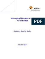 Managing Maintenance of Rural Roads: Guidance Note For States