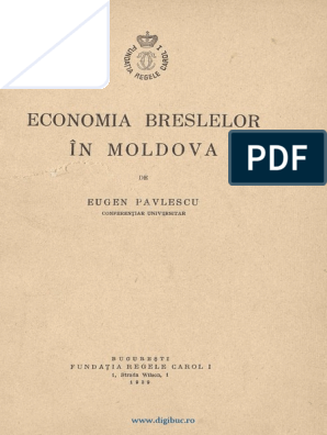 Eugen Pavlescu Economia Breslelor In Moldova Pdf