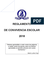 Nuevo Reglamento de Convivencia Escolar 2018