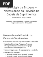 1 - Estratégia de Estoque - Necessidade Da Previsão Na Cadeia de Suprimentos