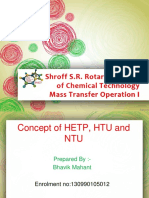 Shroff S.R. Rotary Institute of Chemical Technology Mass Transfer Operation I