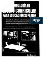 MetodologÍa de Diseño Curricular para Educación Superior Díaz Barriga Et Al