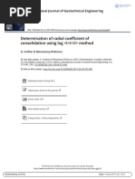 Determination of Radial Coefficient of Consolidation Using Log I T I Method