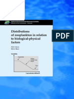 Distribution of Zoo Plankton in Relation Biological Physical Factors