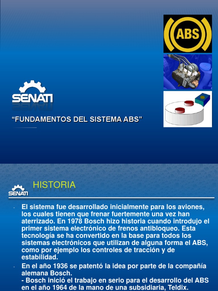 Fundamentos Del Sistema Abs PDF Sistema de freno antibloqueo