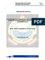 Policía Nacional del Ecuador Inducción Virtual Curso de Ascenso