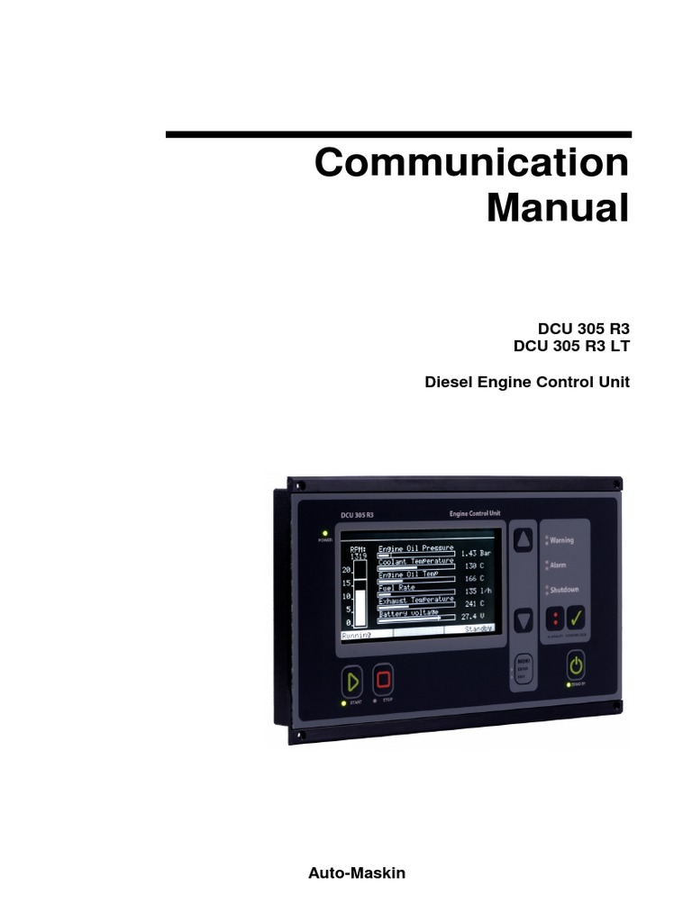 DCU 305 R3 and R3 LT Communication Manual | PDF | Electrical ...