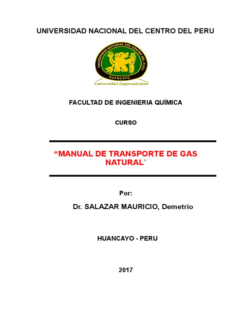 Manual de Transporte de Gas Natural | PDF | Gases | Temperatura