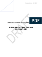 Public-Private Partnership (P3) Guidelines: Texas Department of Transportation