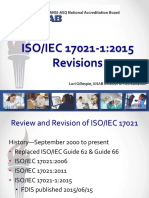 ISO/IEC 17021-1:2015 Revisions: Lori Gillespie, ANAB Director of Accreditation