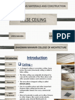 BUILDING MATERIALS AND CONSTRUCTION: FALSE CEILING TYPES