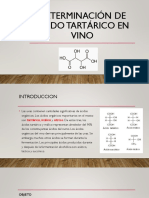 Determinación de Ácido Tartárico en Vino