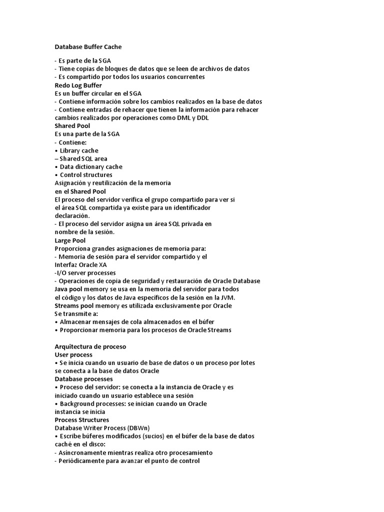 Database Buffer Cache | PDF | Almacenador intermediario de datos ...