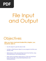 File Input and Output