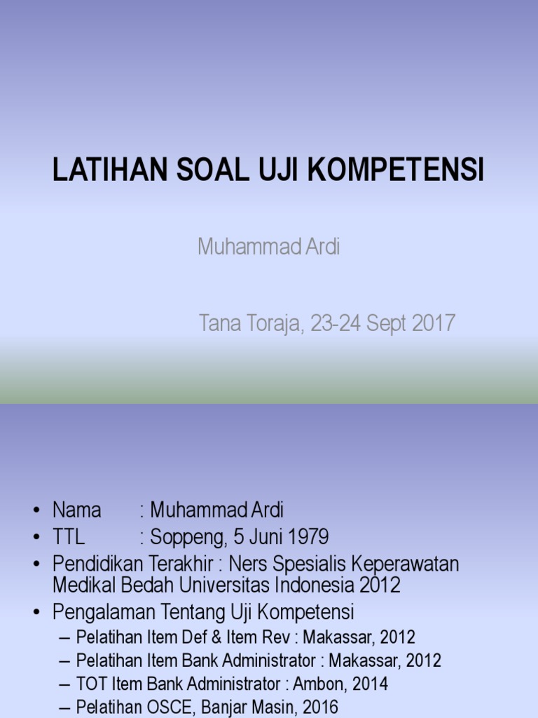Pembekalan Uji Kompetensi