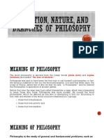 Definition, Nature, and Branches of Philosophy