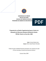 Propuesta de un Diseño Organizacional para el Centro de Educación de Recursos Humanos Refinación Oriente.  PDVSA. Puerto La Cruz Año. 2008 