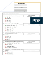 Ap Pgecet: Section: Computer Science and Information Technology