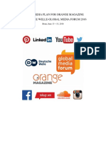 Social Media Plan For Orange Magazine in Deutsche Welle-Global Media Forum 2016