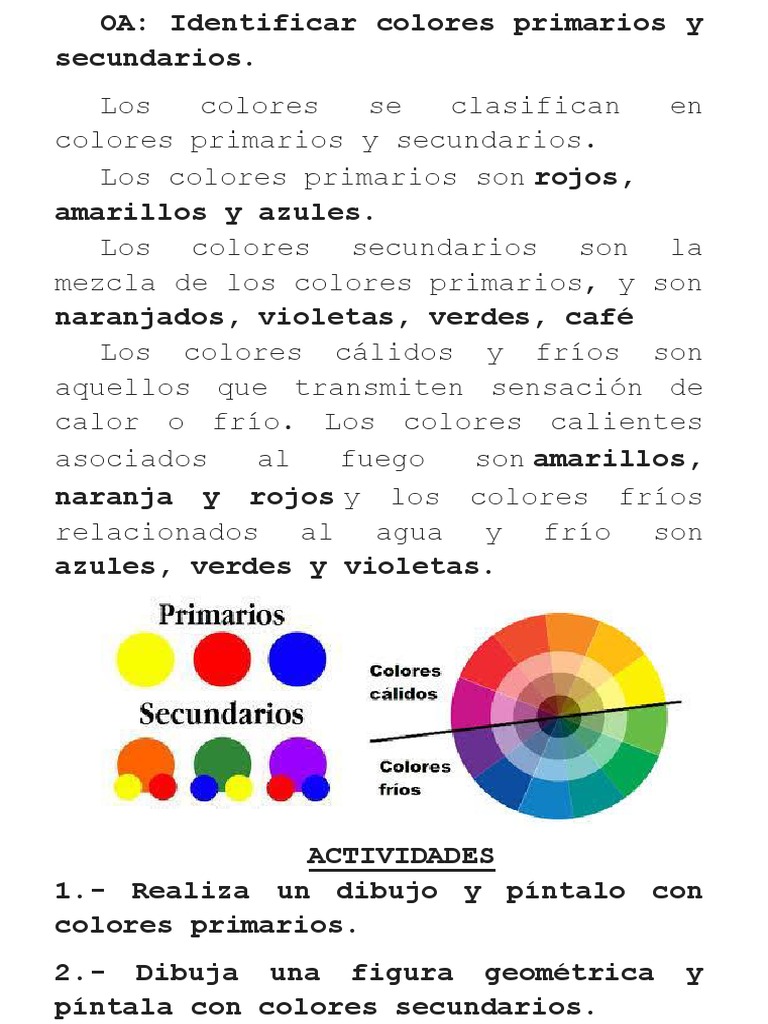 Colores Primarios Y Secundarios