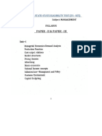 TS-SET Management Syllabus Papers II & III