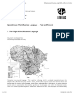 Lithuanian Language Linguistics