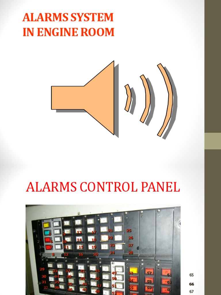 Alarms System in Engine Room PDF Engines Pump