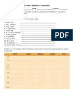 Examen Ingles Andino Yopal Primer Periodo PDF