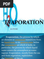 Evaporation transpiration