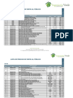 Listado de Precios de Equipos Ingeniería Verde