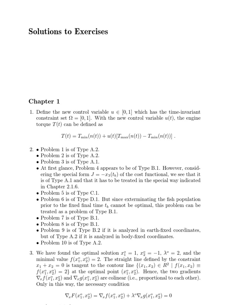 Optimal Control Solutions and Analysis | PDF | Mathematical Objects ...