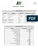 Diagnostic Report: Vehicle Components