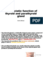 Homeostatic Function of Thyroid and Parathyroid Gland & Calcium Homeostasis