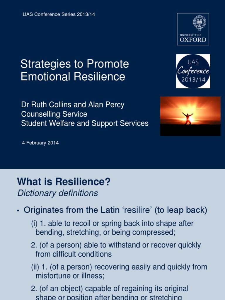 Strategies To Promote Emotional Resilience | Download Free PDF ...