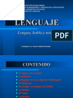 Diferencias de Lenguaje Lengua Habla y Norma