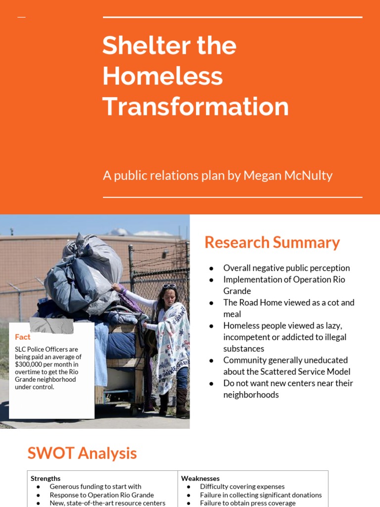 Shelter The Homeless Public Relations Campaign | PDF | Homelessness ...