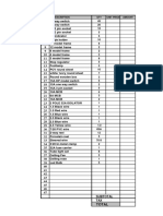 Sl. No Description QTY Unit Price Amount: Total