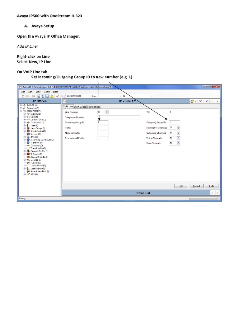 Avaya IP500 H.323 Setup Guide | PDF | Computers