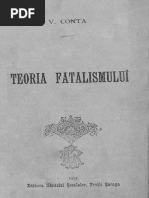 Vasile Conta - Teoria Fatalismului