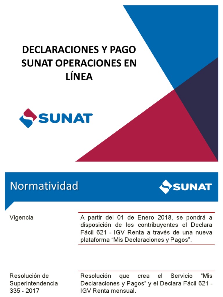 Declaraciones y Pagos SUNAT en Línea | PDF | Tarjeta de débito ...