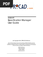 Specification Manager User Guide