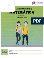 Prueba Monitoreo Matematica 7 Basico Color