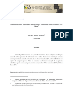 Analise Retorica de Produto Publicitario Campanha Audiovisual Eu Sou Nikon