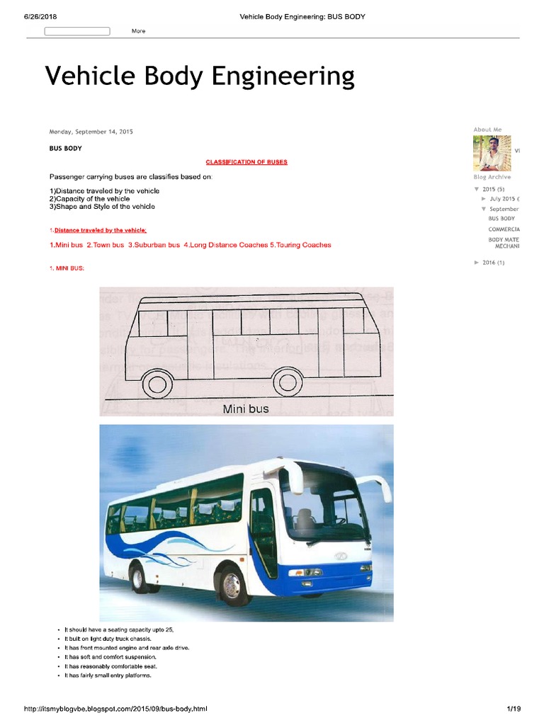 Vehicle Body Engineering - BUS BODY | PDF