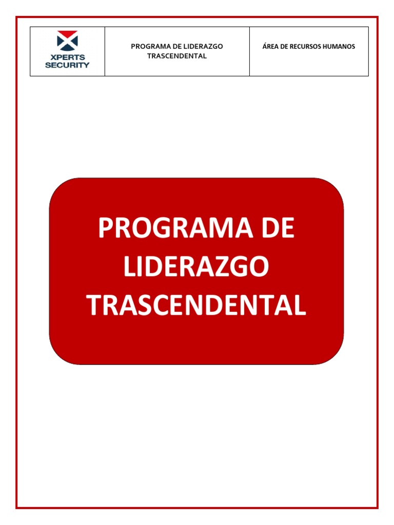 Programa de Formación de Líderes. | PDF | Liderazgo | Gestión de ...