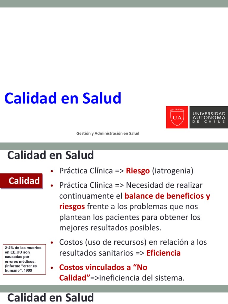 Dimensiones de la Calidad en Salud | PDF | Calidad (comercial ...